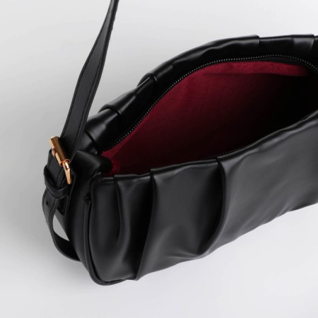 Bag Cross-Bodi with a zipper, black color-4