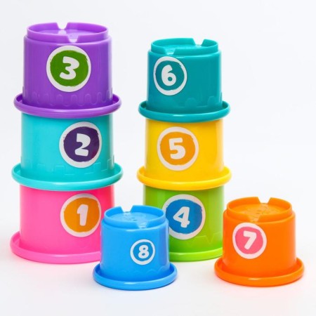 Children's pyramid, Smeshariki cups, 8 items, mix-4