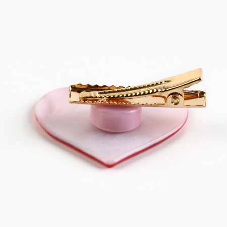 Hair hairpin -spinning "heart", 3.5 x 3 cm-5