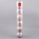 Set of balls plastic D-8 cm, 6 pcs "grace-border" pink gold