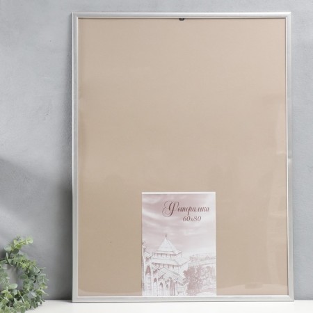 Photo frame pine c19 silver 60x80 cm (plastic screen)
