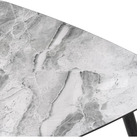 Ramsi coffee table marble gray metal, black 60x60x41 cm-4