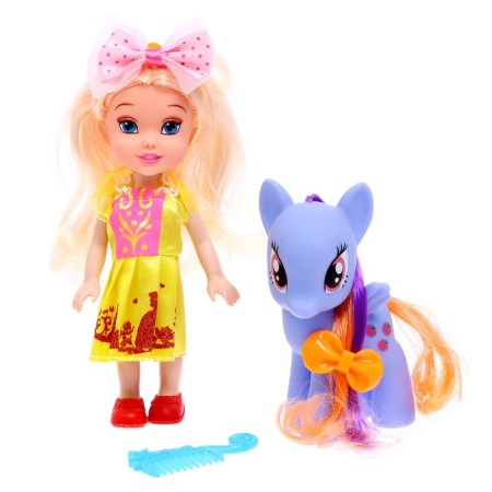 Baby Doll "Sofia" with ponies and accessories, mix-3