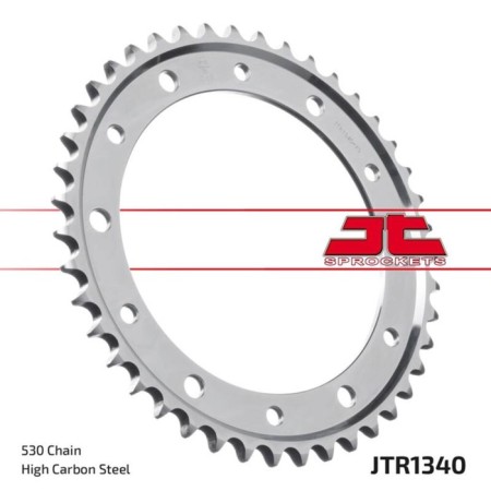 The rear star JT, for 530 chains, driven, steel, 43 teeth