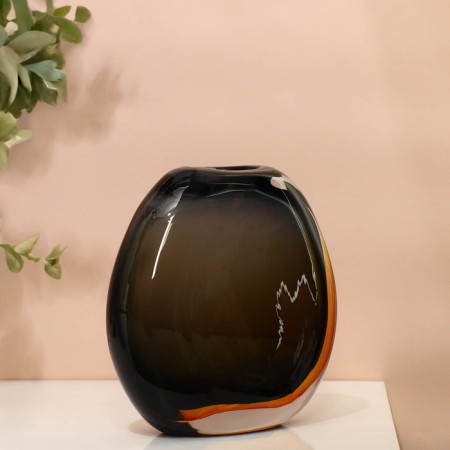 Vase for Arcana flowers made of transparent colored glass 28 x 23 x 9 cm-5