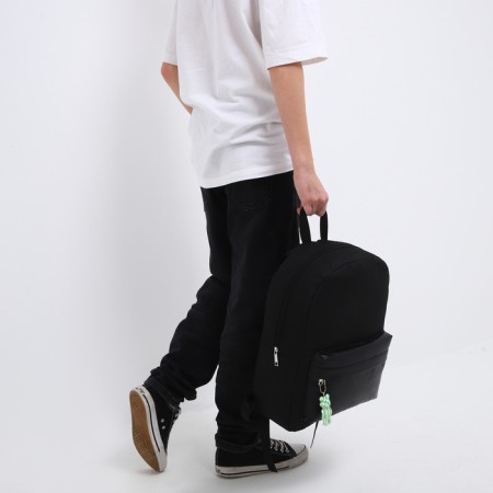 School textile school with pockets, 38x29x11 cm, black color-10