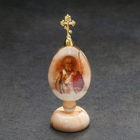 Souvenir "Icon with a cross", on a stand, selenite