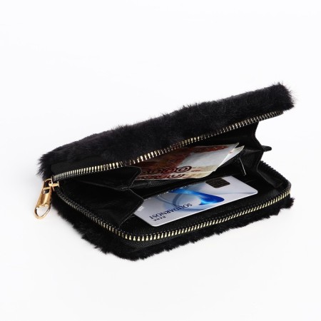 Children's wallet with lightning, black color-3