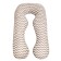 Pillowcase to a pillow for pregnant women "zigzag", size 340x72 cm, coffee color