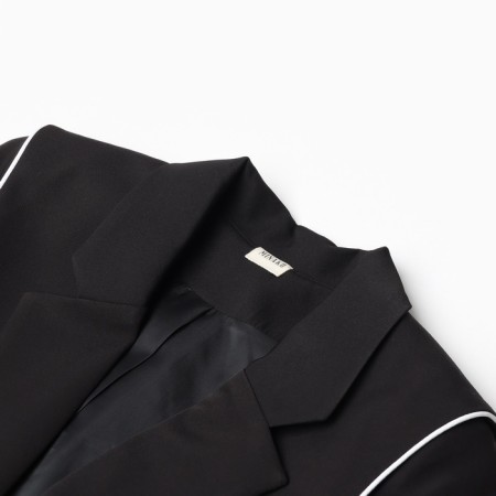 Women's jacket with Minaku scrap: Casual Collection Black Color, Rr. 42-9