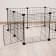 Coaters 8 sections, metal, black, 70 x 70 x 35 cm, (35 x 35 cm link)