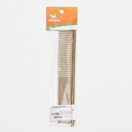 A comb for wool with galvanic coating, 18 x 3 cm, golden-3