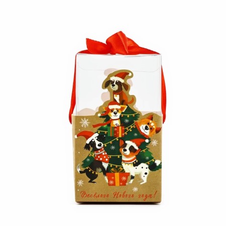 Gift New Year's folding box "Funny New Year!", 7 x 12 x 7 cm, New Year-2