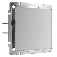 Single switch single -clavy with backlight (silver) W4512006