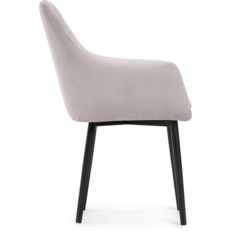 Stool on the metal frame Rainer MR -28 Metal/velor, black/gray 57x57x86 cm-2