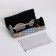 Magnet glass case, length 16 cm, brown/blue color
