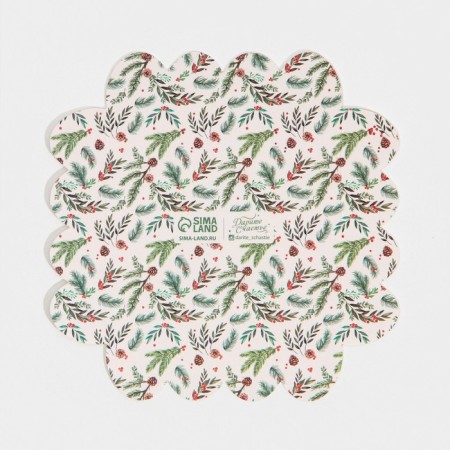 Box for confectionery products with PVC cover "Christmas tree", 13 x 13 x 3 cm, new year-7