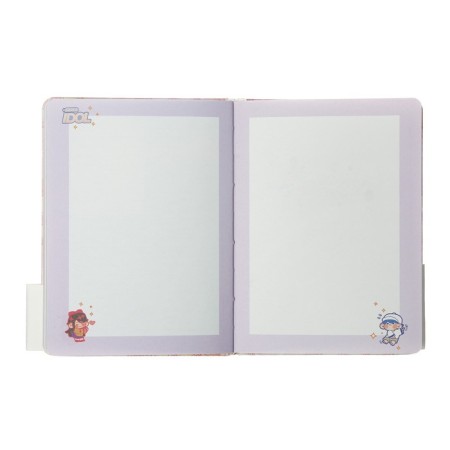 Notebook Gift, A6, 96 sheets, color block, with a curly refrain, PVC cover, "Anime", mix-8