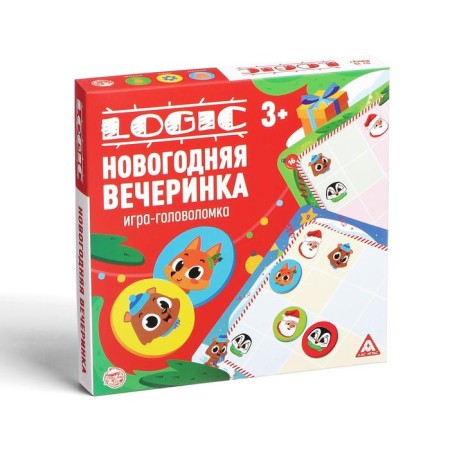 New Year's board game-heading “New Year: Logic. Party ", 15 cards, 3+-4