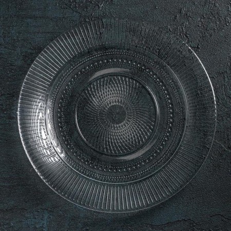 Black glass plate "Luiza", D = 25 cm