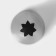 Konfinett confectionery “Open Star”, D = 3 cm, 1 cm exit, stainless steel