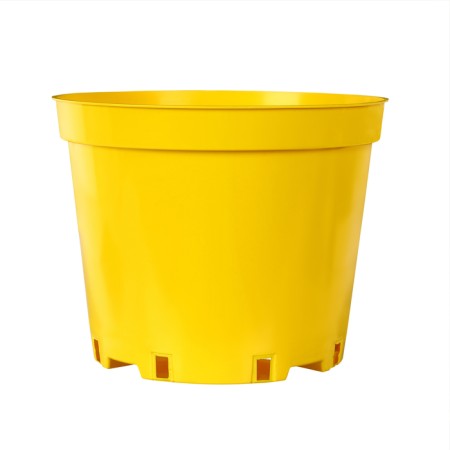 Pot for seedlings, 5 l, d = 22 cm, h = 18 cm, yellow, greengo-3