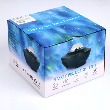 Light device "Starry sky" 19 cm, speaker, glow of RGB, remote control, 5 V, black-11