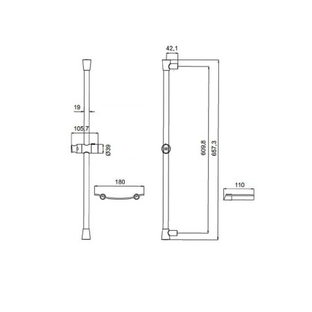 Shower stand IDDIS Sicily, sic6500i17-1