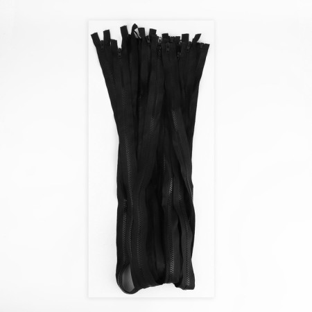 Lightning "Tractor", No. 5, connective, 2 runners, automatic locks, 100 cm, black color-2