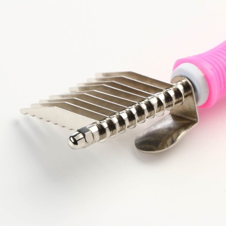 Side Colluster "Comfort" 9 blades, non -slip rubber pen, pink-3