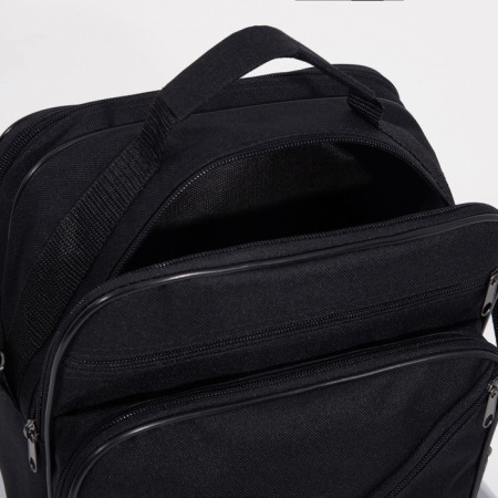 Male bag on lightning, luris, long belt, black color-5