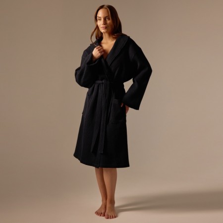 Welfare Women's bathrobe SL Home: Basic "Dark Mare", size S, 100% cotton, 300 g/m2-2