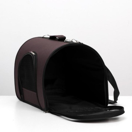 Bag - Animal carrying, 2 entrances, 40 x 25 x 28 cm, brown-5