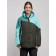 Ski jacket female winter, size 56, turquoise color