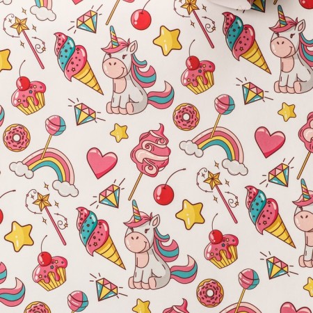 A set of packaging paper, glossy "unicorns", 50 × 70 cm, 2 sheets-2