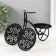 Summary metal on1 candle "Three -haired bicycle" d = 8 cm black 23x11.5x16 cm