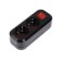 Rosperture block TDM "People" 2-seater, s/s, with a switch 16 a, black, SQ1806-0424