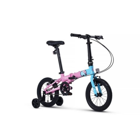 Bicycle 14 ’’ maxiscoo S007 Pro, pink color with blue-1