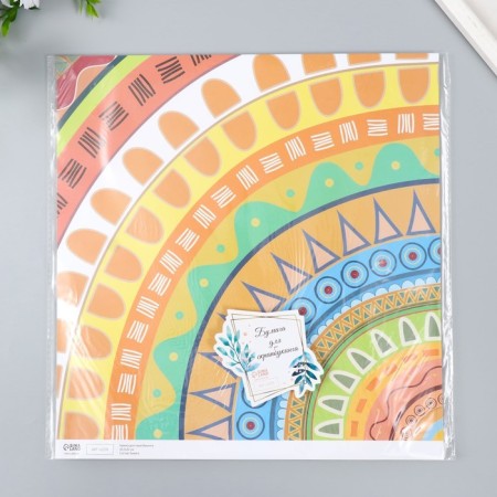Scrapbooking paper "Ethnic patterns" density 180 g 30.5x32 cm-4