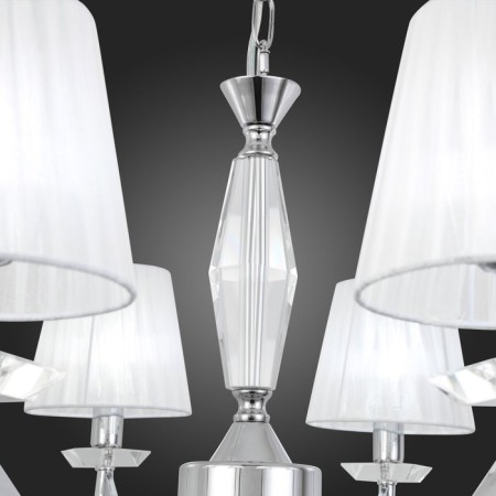 Suspension lamp ST LUCE. SL1756.103.08. Bello. 8x40 watts, E14, 90x90x35 cm, chromium color-10