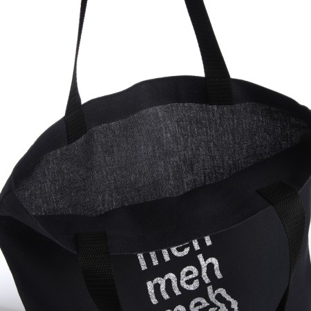 Bag Schoper "Meh", 35*0.5*40, print with sparkles, without lining, black-5