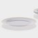 Plastic disposable plastic, 23 cm, round, flat, white color with a golden pocket