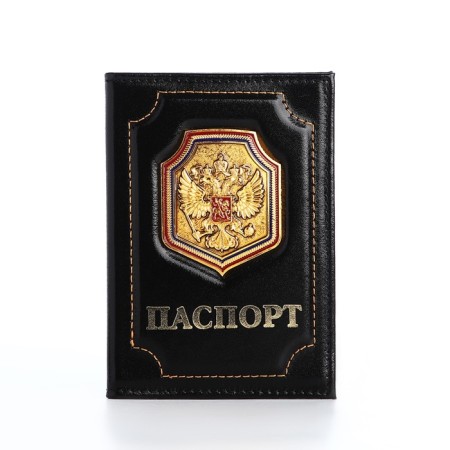 Cover for passport, black color-1
