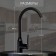 Kitchen mixer Zein Z3699, turning pour 26 cm high, ABS plastic, black
