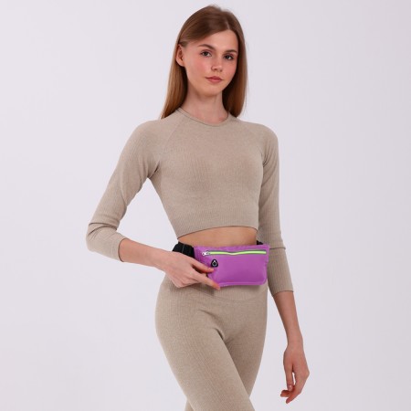 Lightning waist bag, reflective elements, lilac color-6