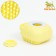 Brush for washing and massage of animals, with a container for shampoo, yellow