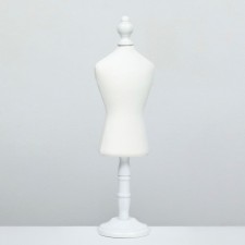 Animal clothing mannequin, textile, height 41 cm, OG 32 cm, from 25 cm, white