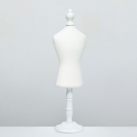 Animal clothing mannequin, textile, height 41 cm, OG 32 cm, from 25 cm, white
