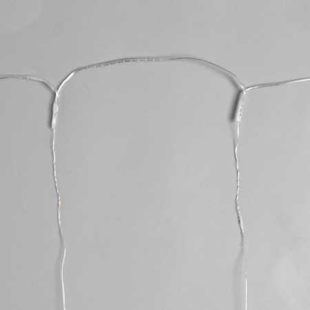 Garland "Curtain" 2 × 2 m Rosa, IP20, silver thread, 300 LED, warm white glow, 12 V-6