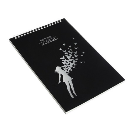 Sketchpad 250x170 mm, 20 sheets on the crest, Dream!, 200 g/m2, designer cardboard cover, foil embossing-1